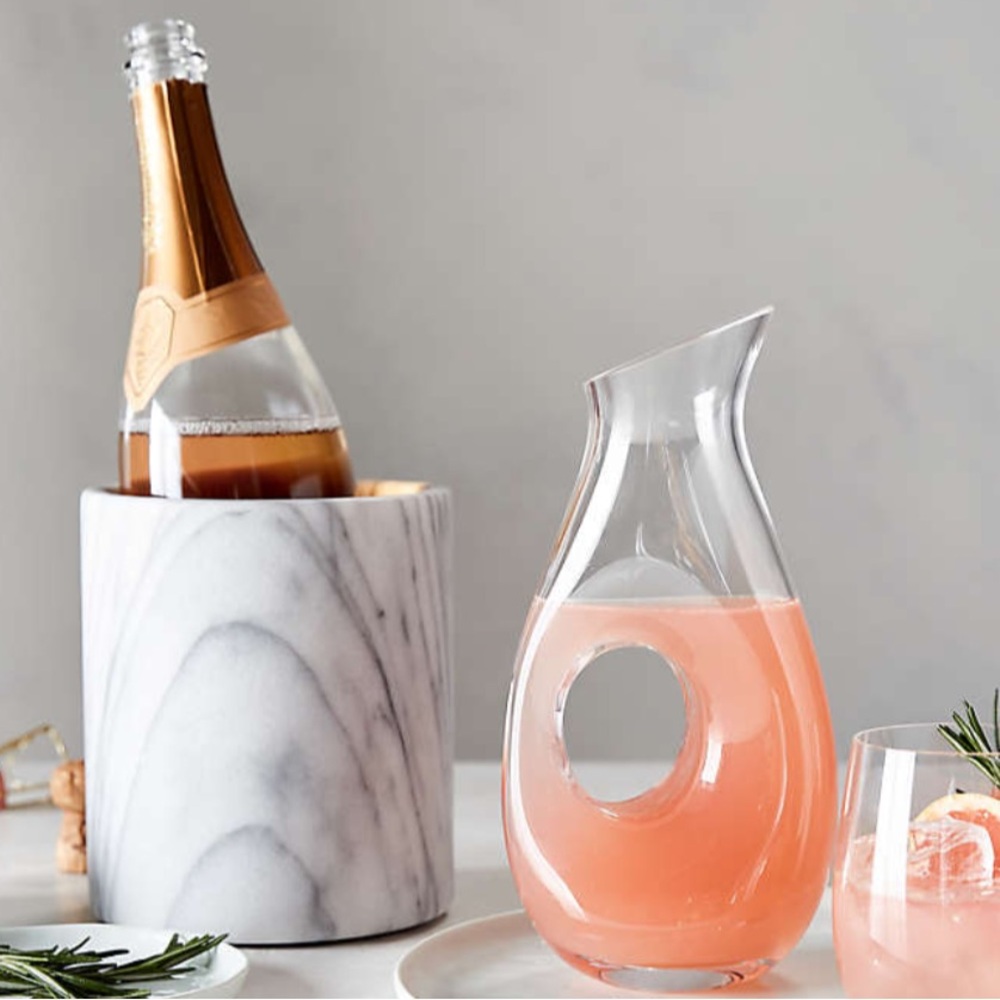 Elegant Clear Glass Pitcher from Crate and Barrel